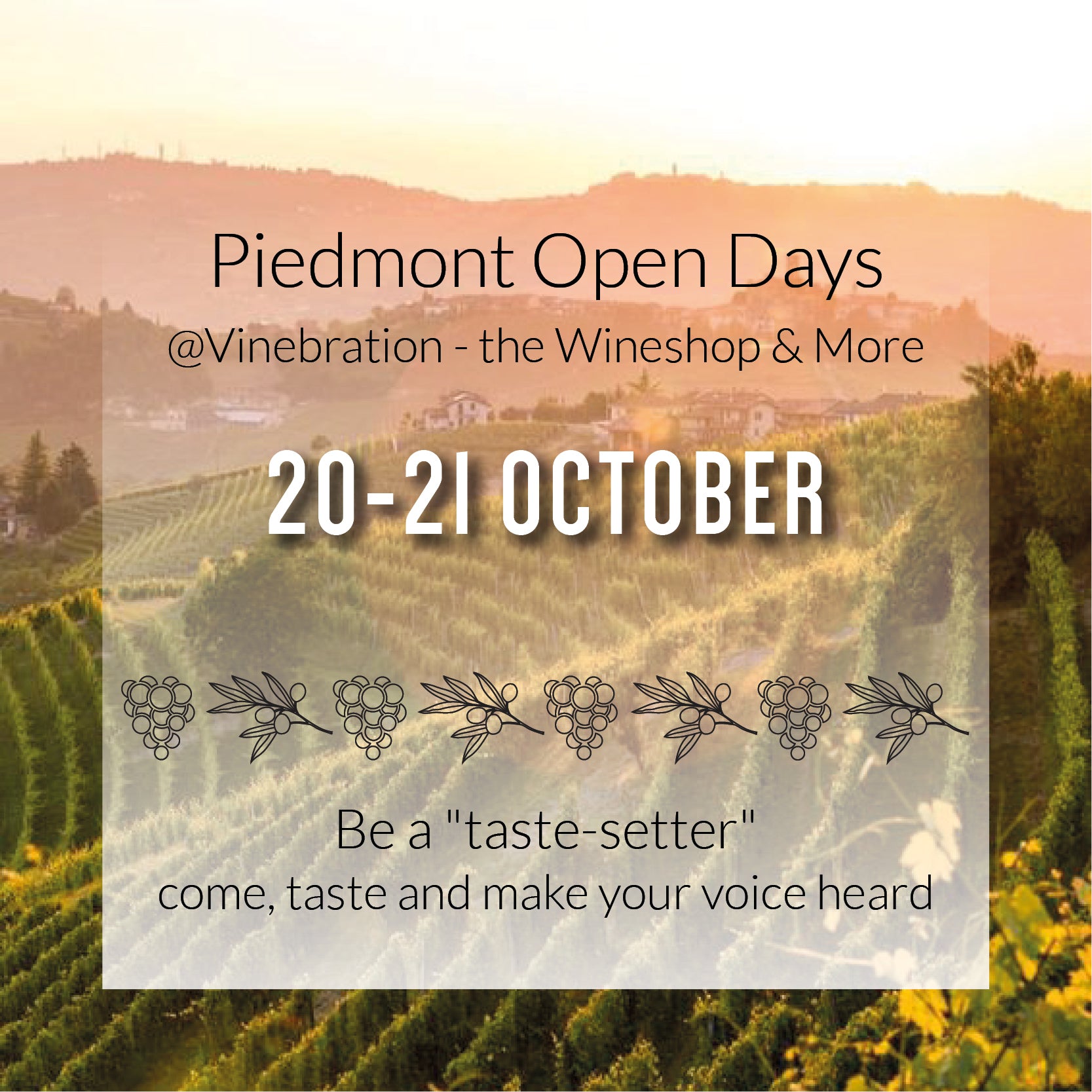 Piedmont Open Days 20-21. October 2023 - All day