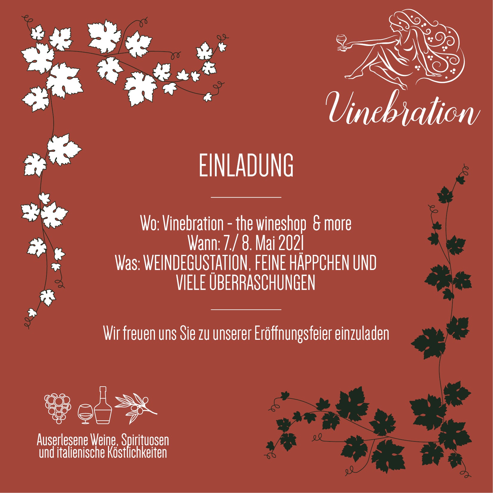Große Eröffnung 7./8.05.2021- Vinebration, the Wineshop & More
